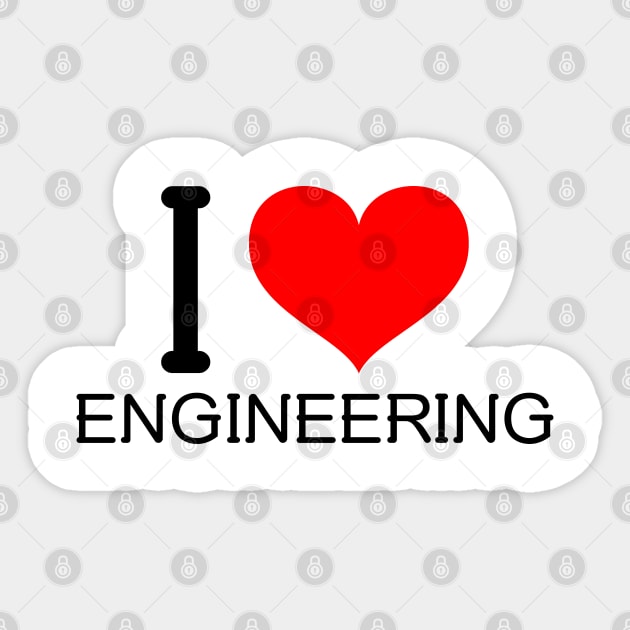 I Love Engineering Sticker by ForEngineer